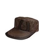 Light brown western stamped cap