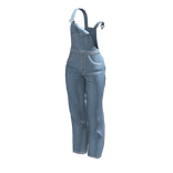 Light Denim Off Shoulder Overalls