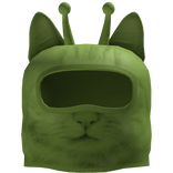 Light green alien cat ski mask