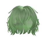Light Green Anime Short Wavy Hair
