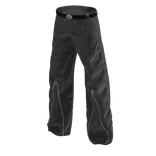 Light Grey Leather Y2K Biker Pants