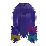 Light Indigo Long Hime Ribbon Bangs (Quad2)