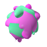 Light magenta & teal slime bee abdomen / Tail