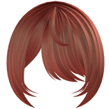 Light Orange Cozy Side Swept Bangs
