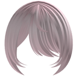Light Pink Cozy Side Swept Bangs