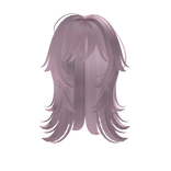 light pink cute messy anime hair w/ bangs