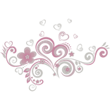 Light Pink Frutiger Aero Floral Swirls Aura Y2K