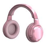 light pink headphones
