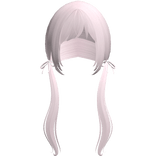 Light Pink Pigtails Bows Long W Bangs