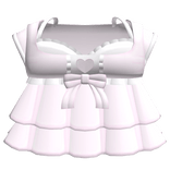 ♡꒰ light pink ruffled heart baby doll dress