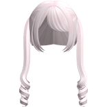 Light Pink Twin Swirly Curls W Bangs