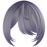 Light Purple Cozy Side Swept Bangs
