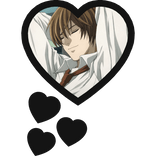 Light Yagami Thinking Hearts Death Note