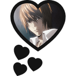 Light Yagami Thinking Hearts Death Note