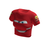 Lightning Race Car Crop Top Shirt