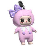 Liila_Lucky_Cat_Keychain_White