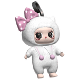 Liila_Lucky_Cat_Keychain_White