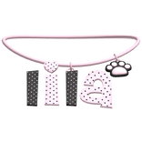 Lila Paw Necklace in Pink 3..0