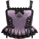 Lilac Black Lace Corset Top