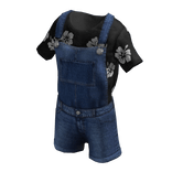 ✨ Lilo Flowers Black Shirt and Overalls