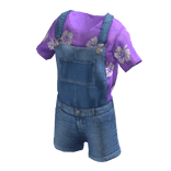 ✨ Lilo Purple Flowers Shirt and Overalls