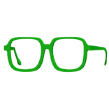 -',ৎ Lime Green Sleek Geek Glasses