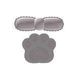 ♡ : little bear baby paw print w bow in (pink)