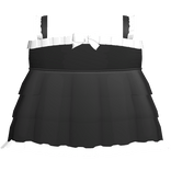 little kawaii bow doll dress in black and white