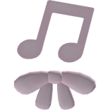 little kawaii music note hair clip with bow