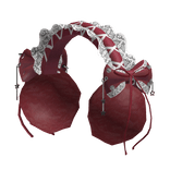 Lolita Emo Earmuffs Bows Red