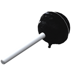 Lollipop Black Bubblegum Candy Animated Glitter