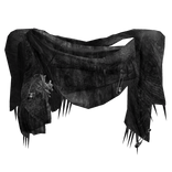 Long black Cross Scarf