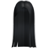 Long Black Straight Popular Trendy Girl Hime Hair