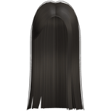 Long Black Straight Popular Trendy Girl Hime Hair