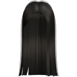 Long Black Straight Popular Trendy Girl Hime Hair