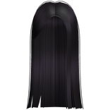 Long Black Straight Popular Trendy Girl Hime Hair