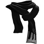 black x piano notes emo winter scarf 1.0.