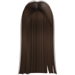 Long Brunette Straight Trendy Girl Hime Hair