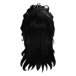 Long Bunned Hair - Black