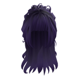 Long Bunned Hair - Purple