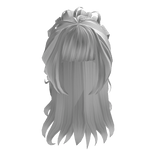 Long Bunned Hair - White