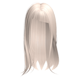 Long Chic Straight Hair w/ Slanted BangsBeige 