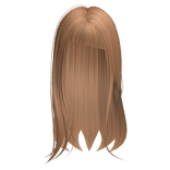 Long Chic Straight Slanted Bangs Lightest Brown