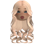 Long Curls With Cute Blushy Makeup (Blonde)