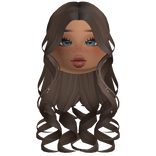 Long Curls With Cute Blushy Makeup (Brown)