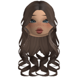 Long Curls With Cute Blushy Makeup (Brown)