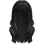 Long Curly Fluffy Hair (Black)
