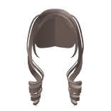 Long Curly Pigtails in Light Brown
