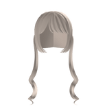 long curly wispy pigtails platinum blond