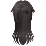 🤍 long cute anime ash brown y2k emo hair